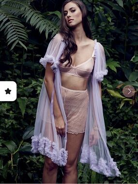 Dottie’s Delights Short Frou Frou Sheer Dressing Robe